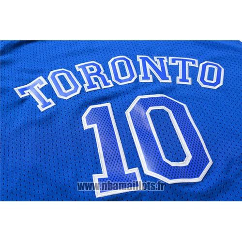 Maillot Tornto Raptors Demar Derozan No 10 Retro Bleu